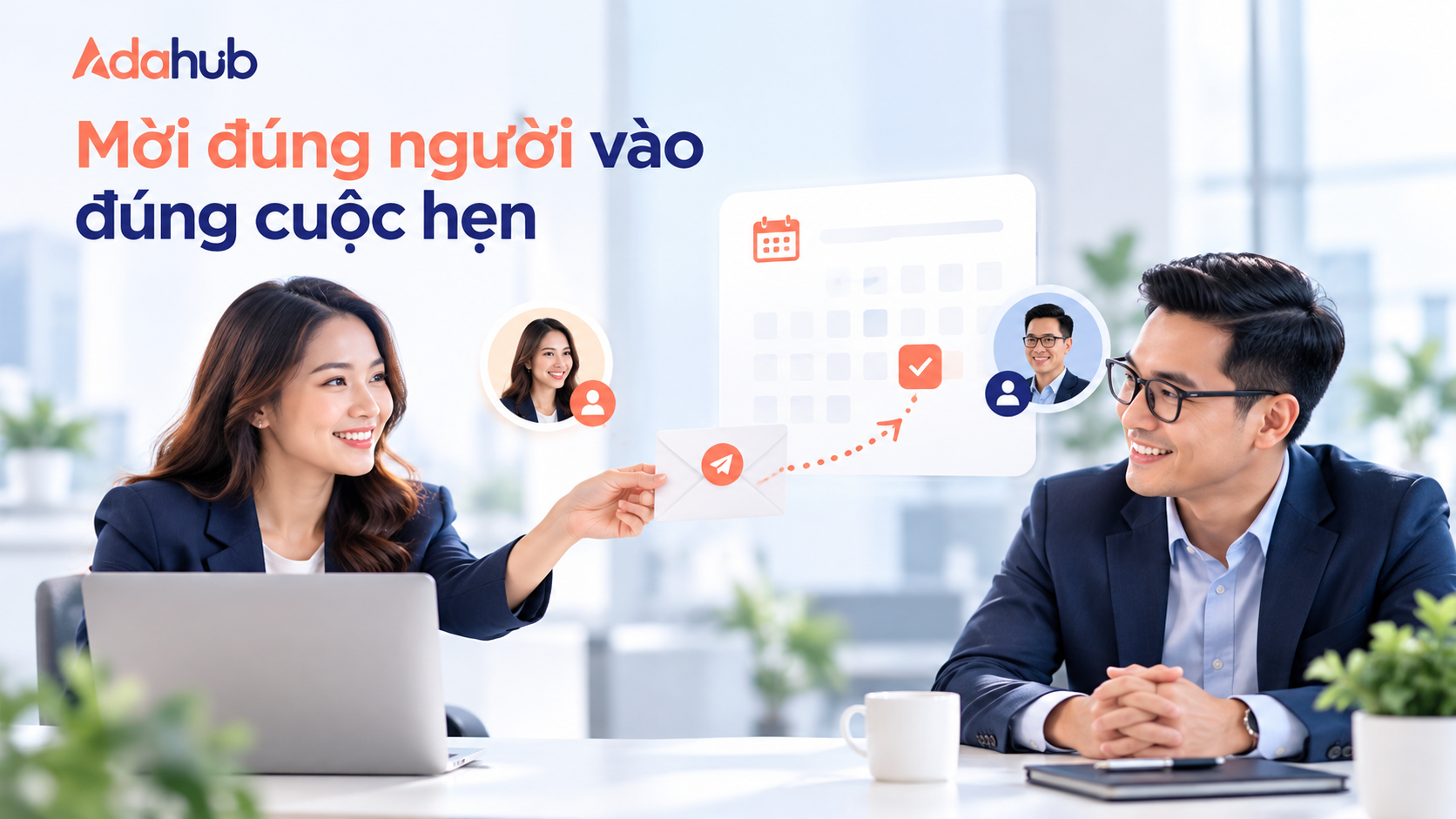 Minh họa Phân biệt tài khoản kết nối và người nhận thư mời