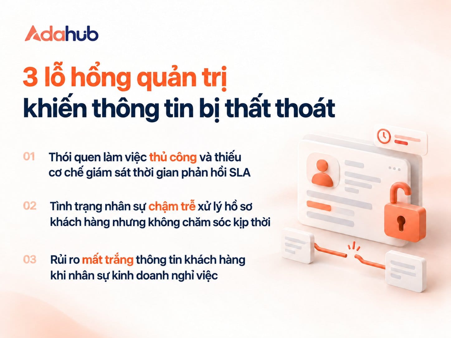 Lỗ hổng quản trị dẫn đến thất thoát thông tin khách hàng tại doanh nghiệp