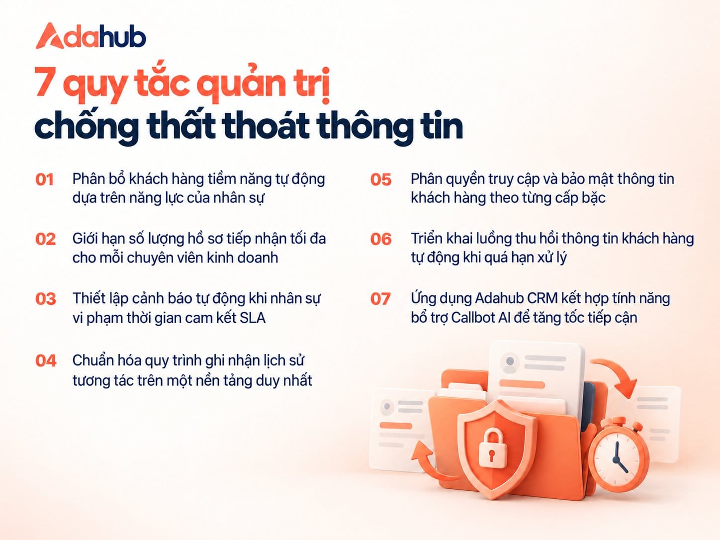 Bộ quy tắc quản trị chống thất thoát thông tin khách hàng hiệu quả trên nền tảng CRM