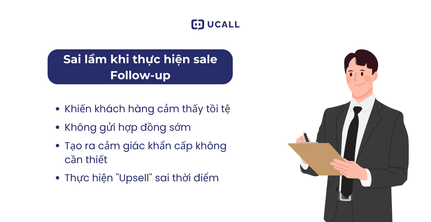 Sai lầm khi thực hiện sale follow-up