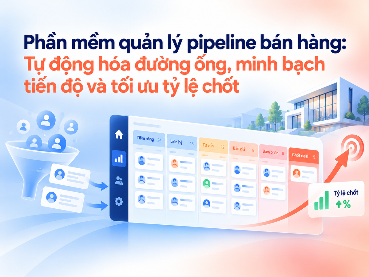 Phần mềm quản lý pipeline bán hàng: Tự động hóa đường ống, minh bạch tiến độ và tối ưu tỷ lệ chốt