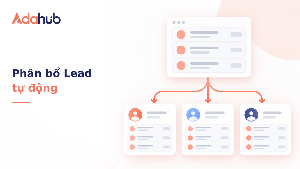 Cấu hình Quy tắc phân bổ Lead tự động Round Robin và cơ chế tự động thu hồi lead khi Telesales chậm phản hồi - Nhận diện thương hiệu Adahub