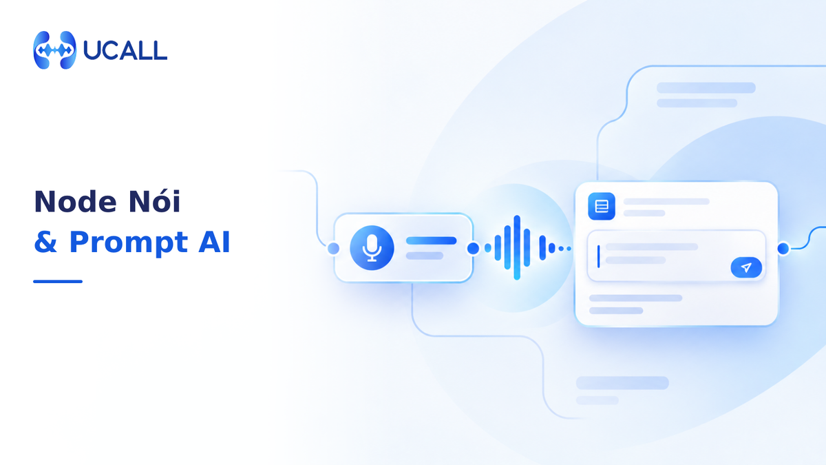 Cấu hình Node Nói (Speech Node) trong Botflow V4: Kết hợp câu cố định, Prompt LLM thông minh và file ghi âm cá nhân hóa giới tính - Nhận diện thương hiệu UCALL