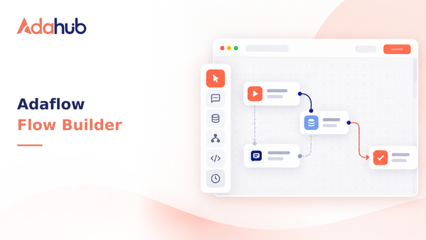 Tổng quan Adaflow Visual Flow Builder: Hướng dẫn thao tác kéo thả và kết nối các khối tự động hóa trên Canvas - Nhận diện thương hiệu Adahub