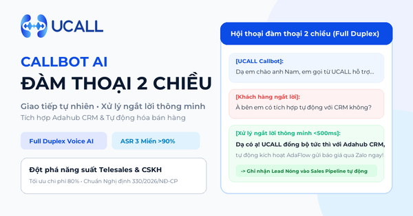 Mô phỏng hội thoại đàm thoại 2 chiều với tính năng ngắt lời thông minh